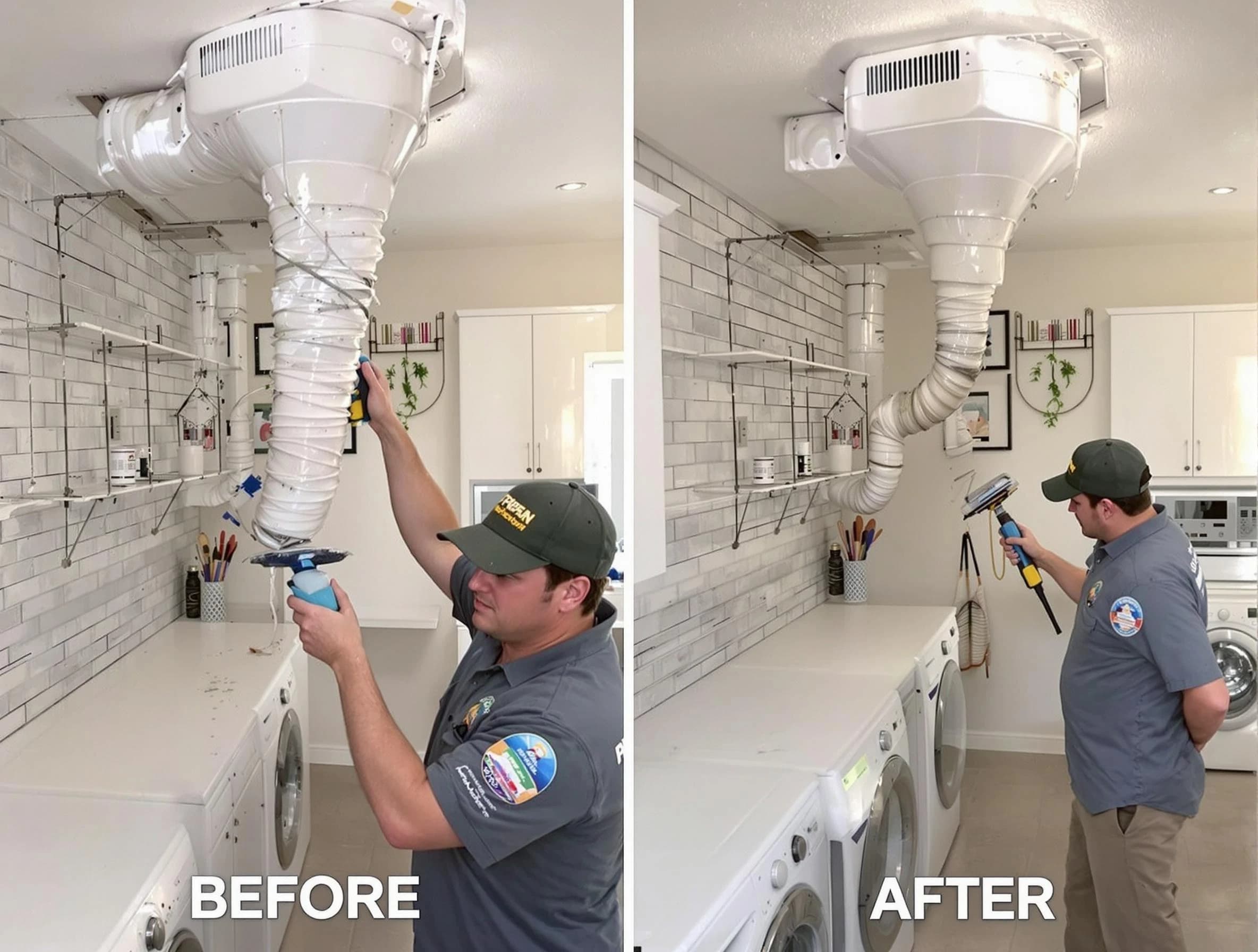 Professional dryer exhaust vent cleaning by Saugus Dryer Vent Cleaning in Saugus