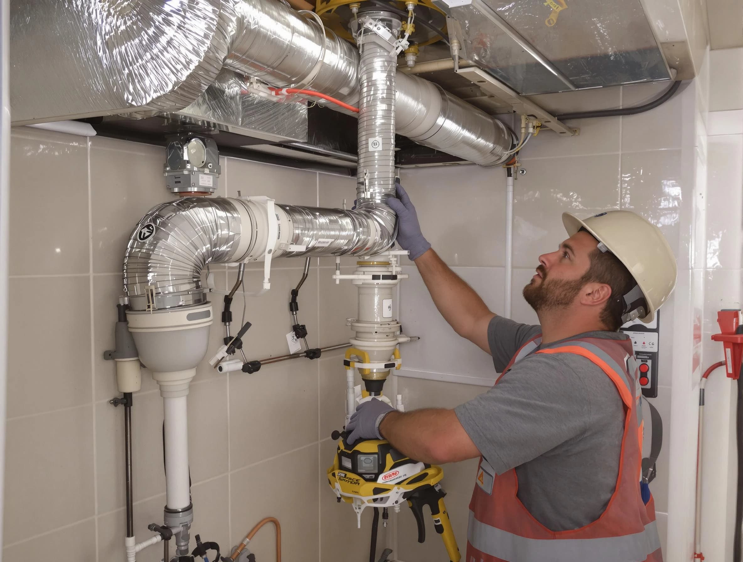 Saugus Dryer Vent Cleaning expert performing professional dryer vent repair and installation in Saugus